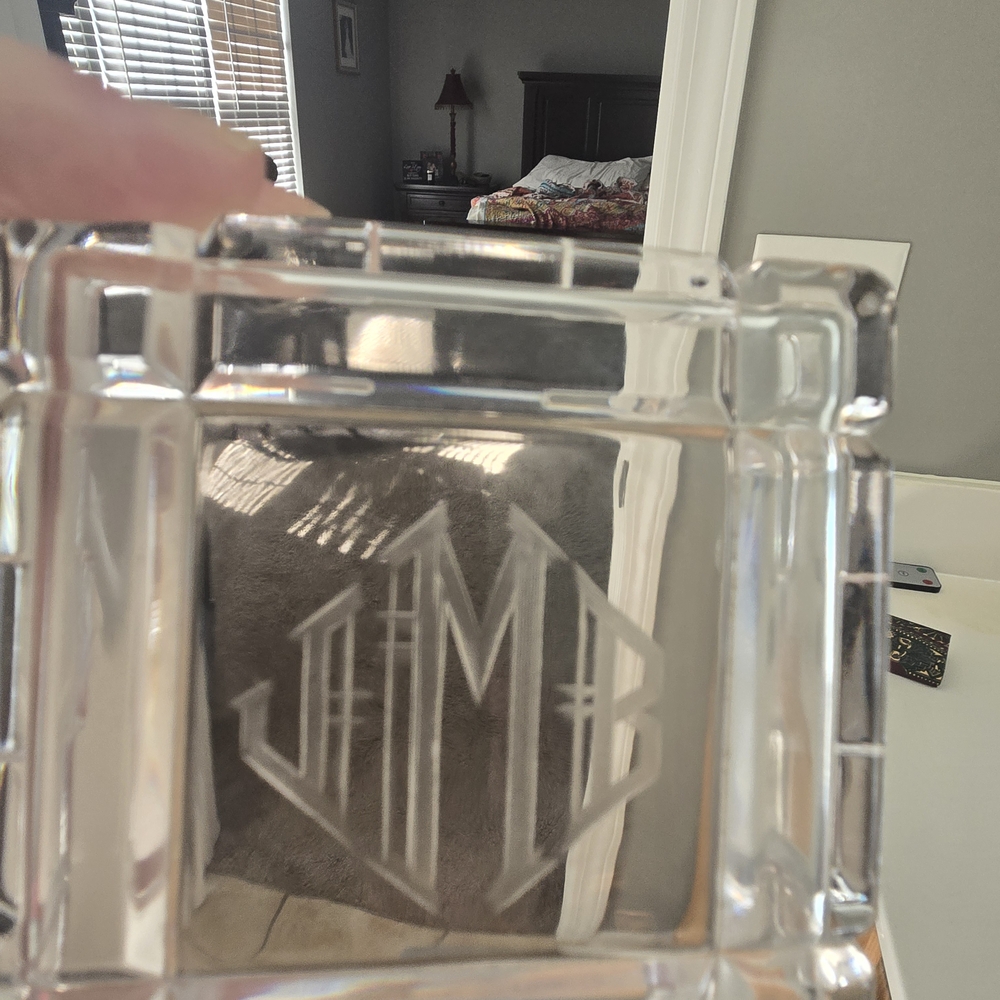 Elegant Crystal JMB Monogrammed Jewelry Box